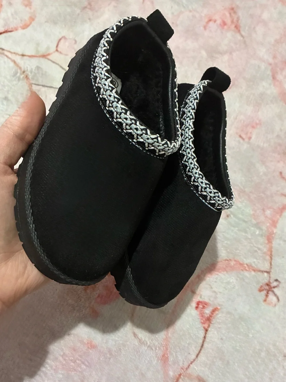 American Exchange Black Kids Slip-On Shoes with Silver Trim